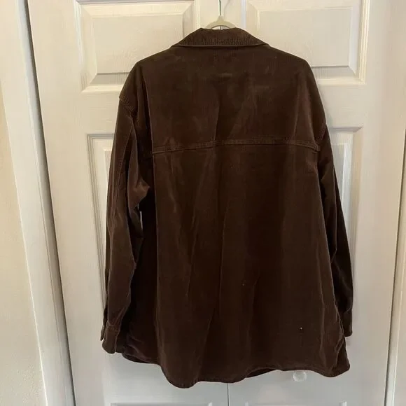Good American‎ Brown Corduroy Shacket Xl/xxl 4/5 Womens NWT button Up W/Pockets - Picture 11 of 11